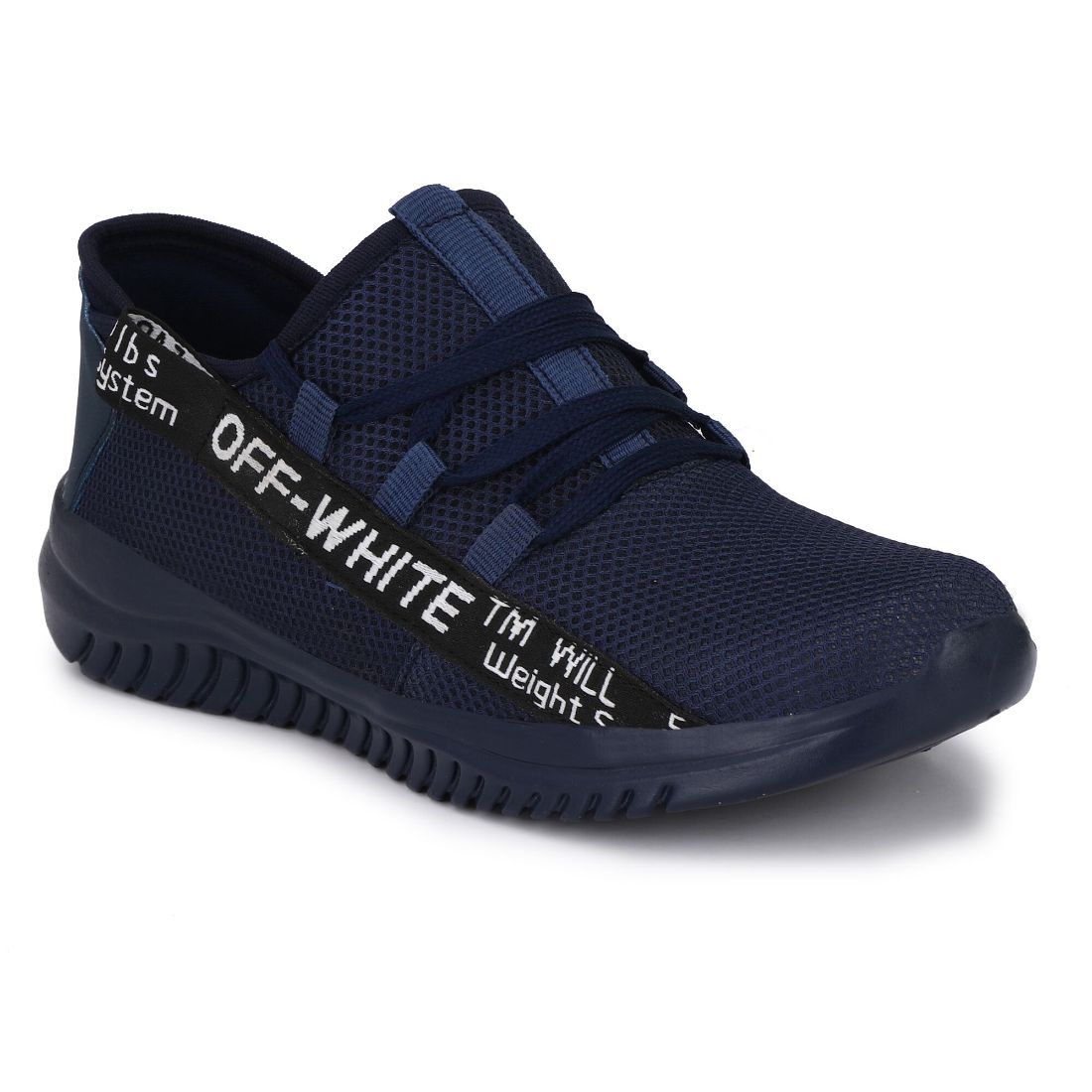 Generic Men Navy Blue Color Mesh Material Casual