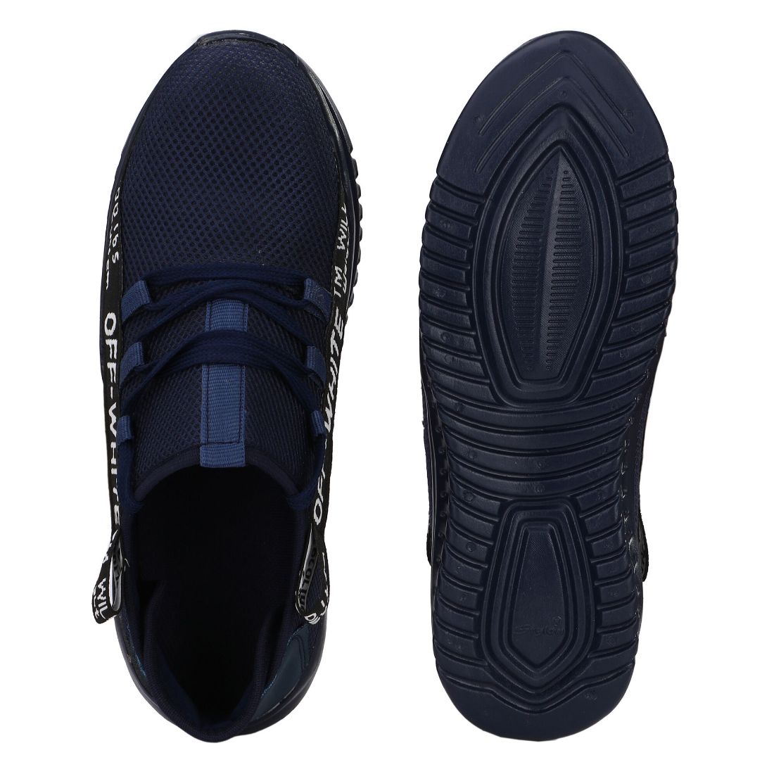 Generic Men Navy Blue Color Mesh Material Casual