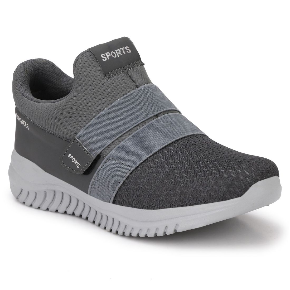 Generic Men Grey Color Mesh Material Casual
