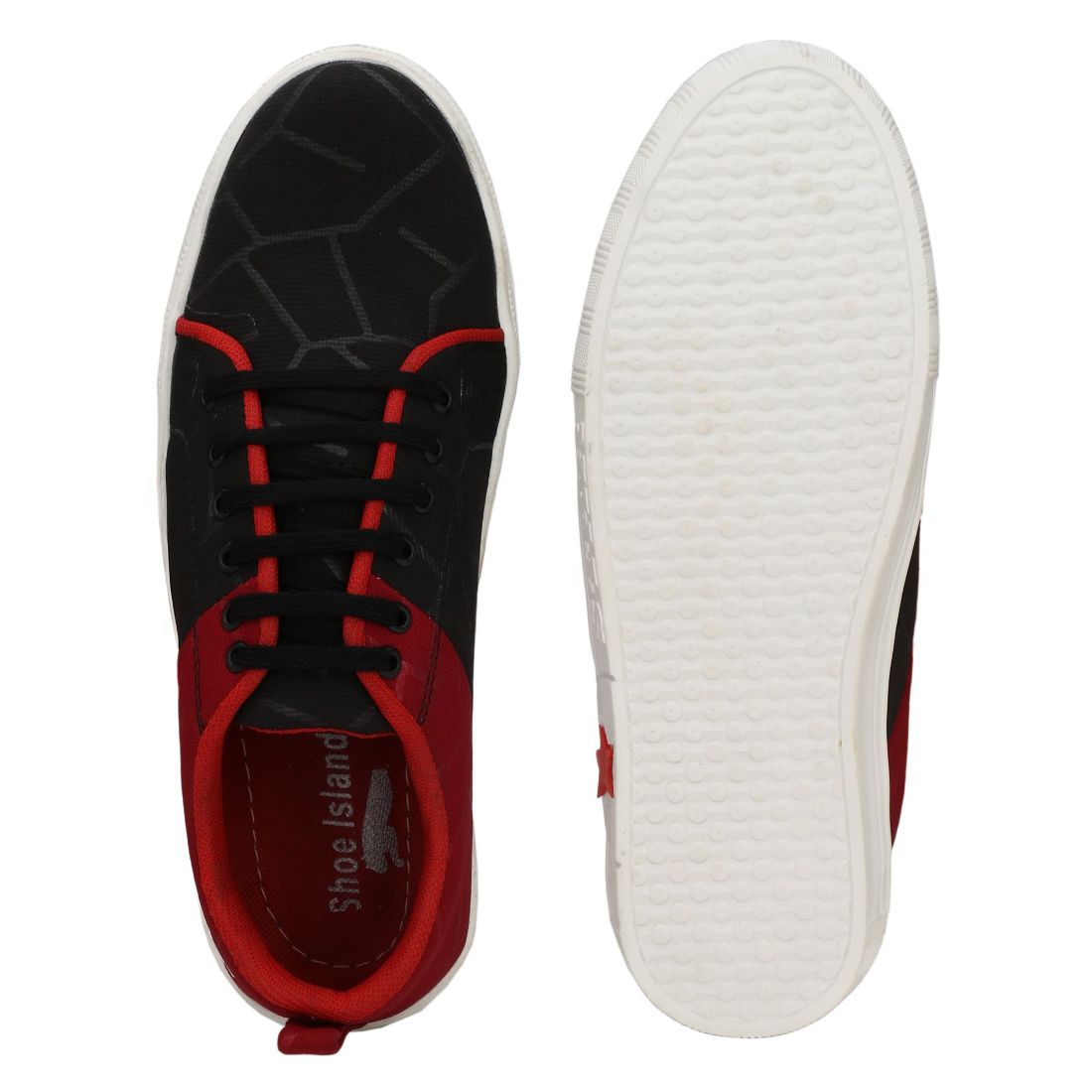 Generic Men Black,Red,White Color Canvas Material