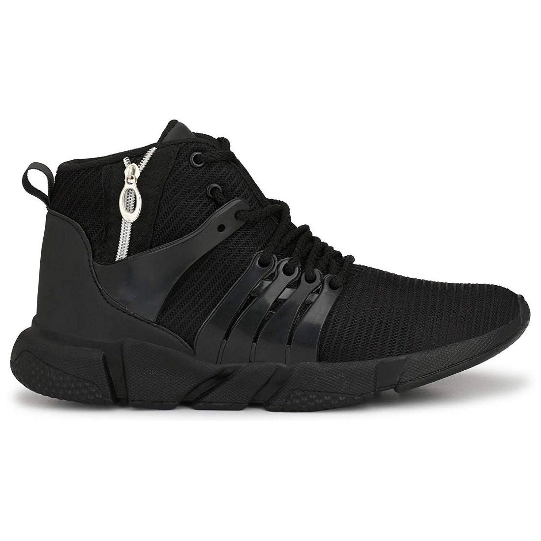 Generic Men Black Color Mesh Material Casual