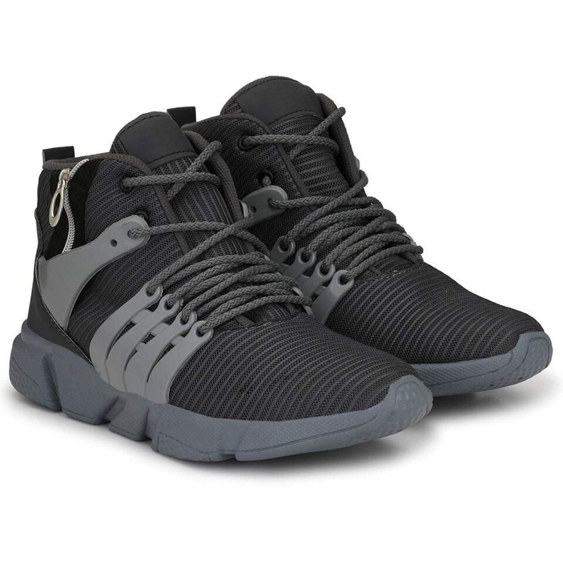 Generic Men Grey,Black Color Mesh Material Casual