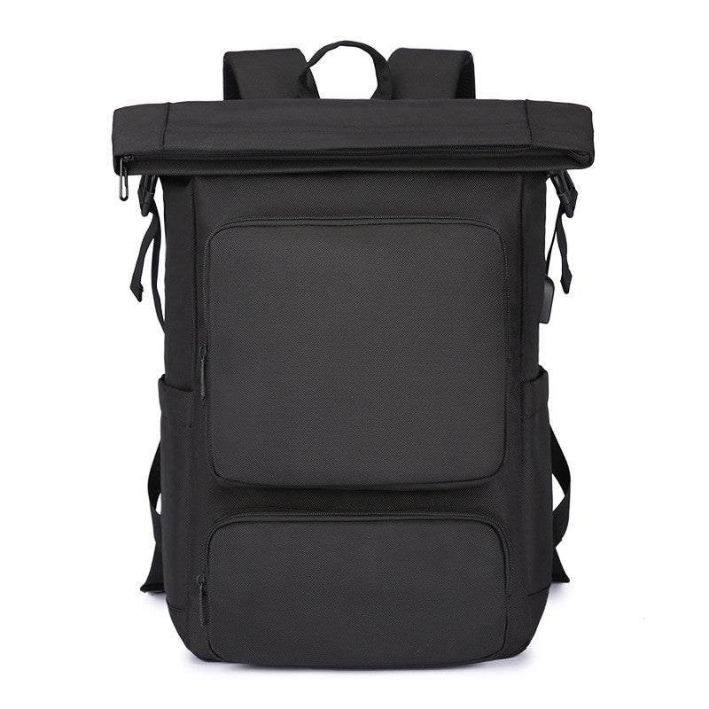 Black Waterproof Casual College Style Backpack