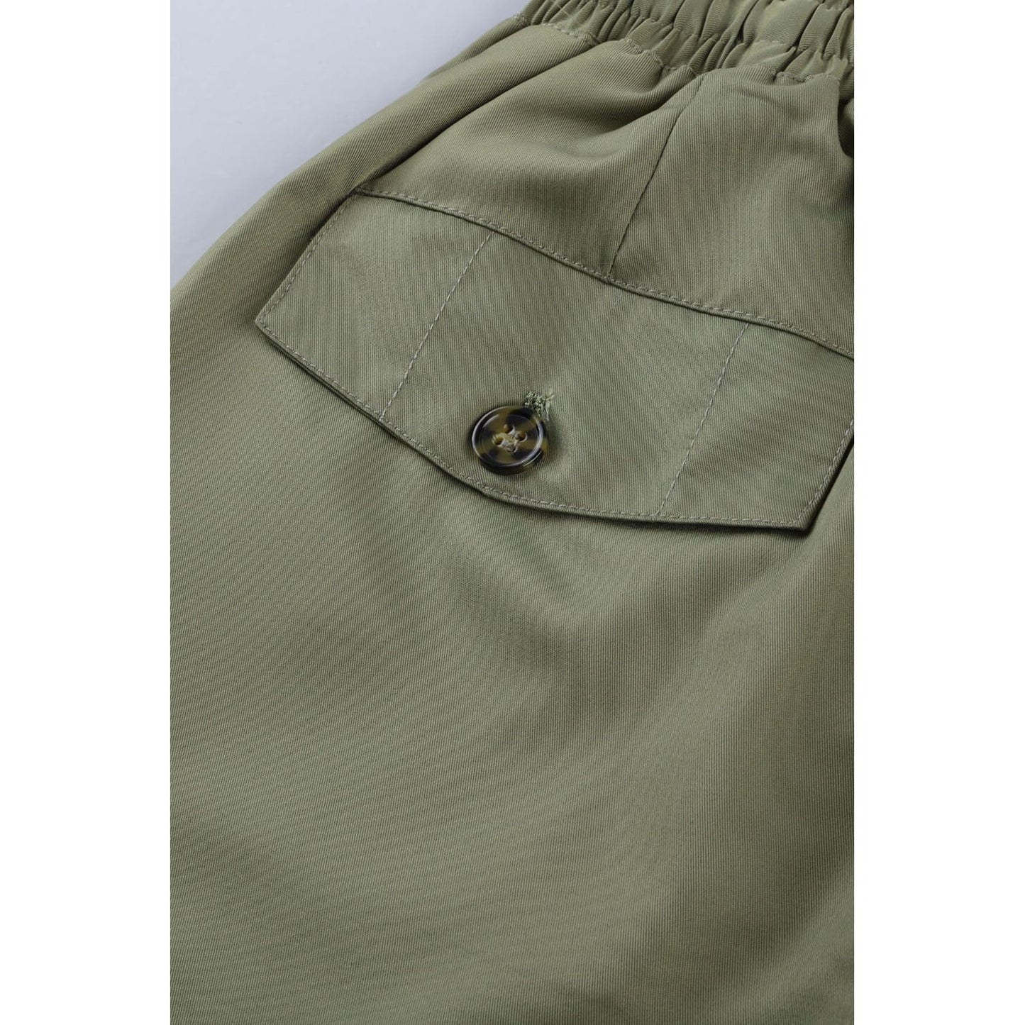 Olive Drawstring Cargo Pocketed Joggers