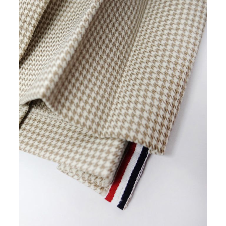 BENECIA 12 Unbalanced Check Skirt - Beige