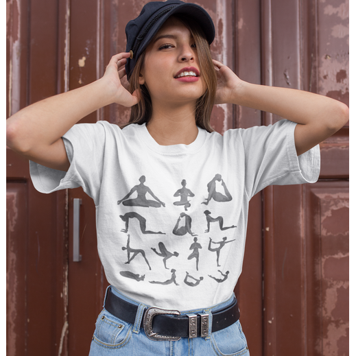 Yoga Sanctuary Print Black T-Shirt