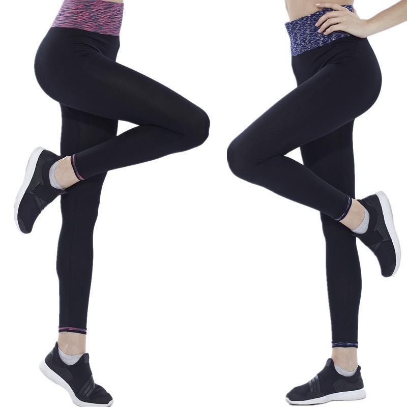EP hoge taille stretch yogabroek dames geverfd sneldrogende training