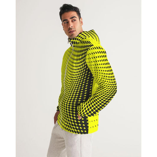 Mens Lightweight Windbreaker Jacket With Hood And Zipper Closure,