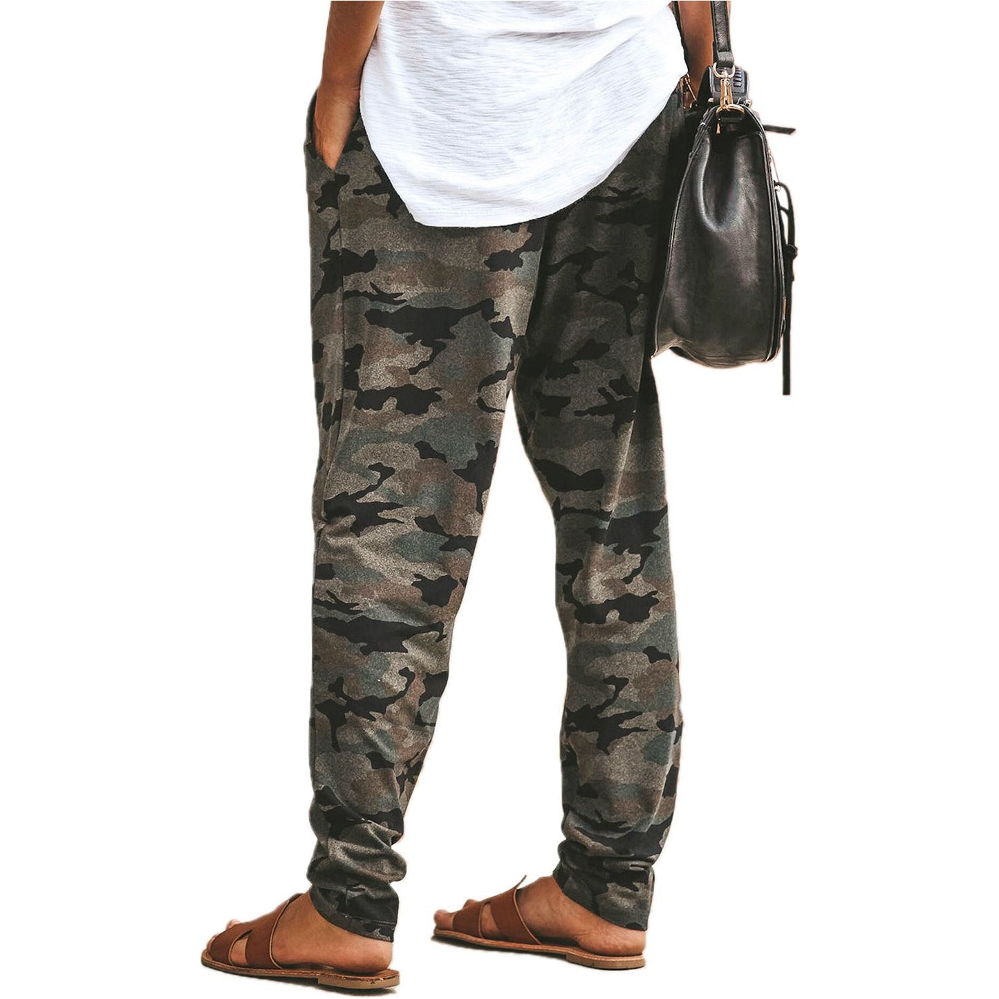 Gray Under The Radar Pocketed Camo Joggers