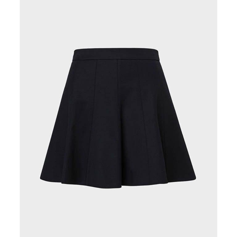 Anell Golf Cotton Flared Skirt - Black