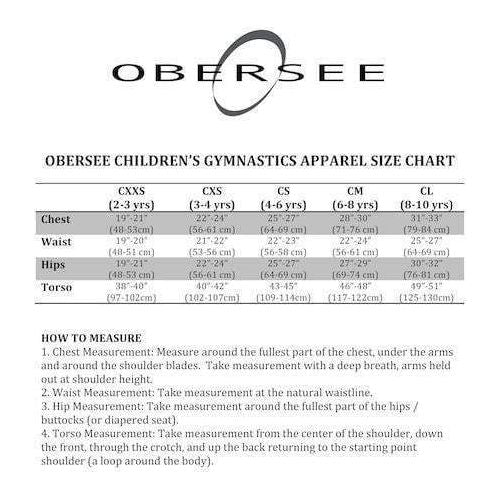 O3GS001 Obersee | Gymnastics Shorts for Girls | Girls' & Women's Sizes