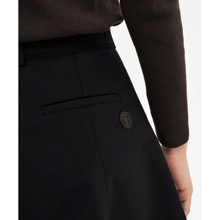 Anell Golf Cotton Flared Skirt - Black