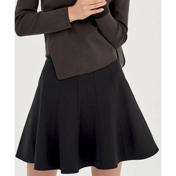 Anell Golf Cotton Flared Skirt - Black