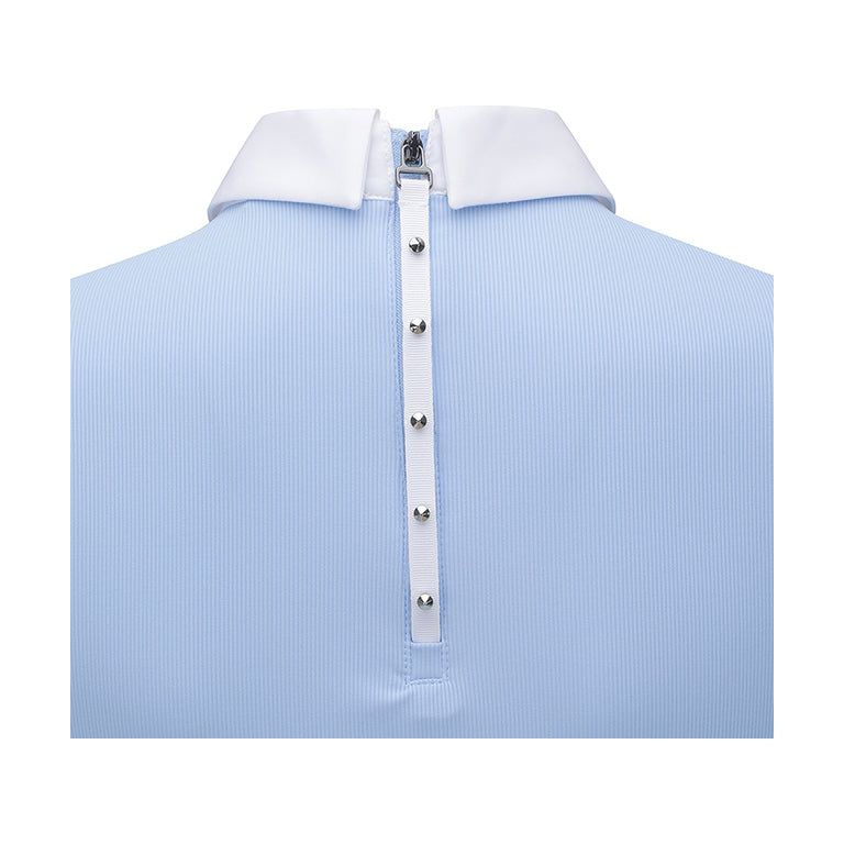 ANEW Golf: W Triangle Mesh Block Long T-Shirt - S/Blue