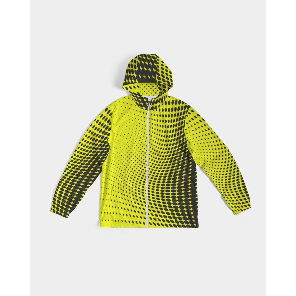 Mens Lightweight Windbreaker Jacket With Hood And Zipper Closure,