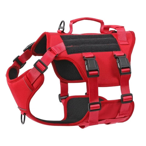 Heat-resistant Durable Nylon Tactical Service Dog Harness, Adjustable - Sportkyu