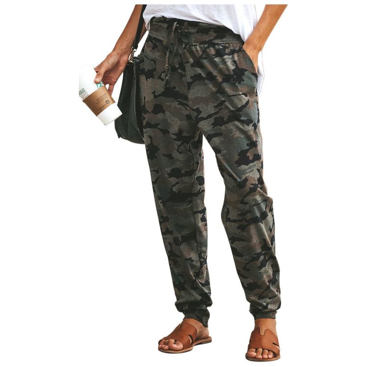 Gray Under The Radar Pocketed Camo Joggers