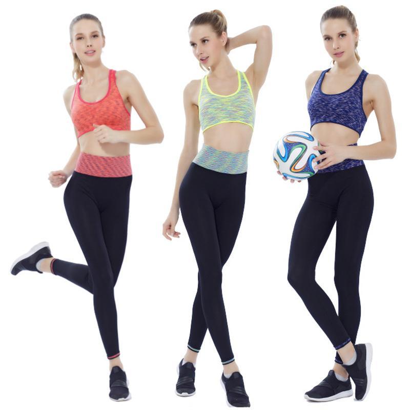 EP hoge taille stretch yogabroek dames geverfd sneldrogende training