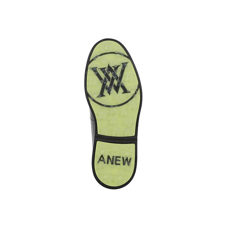 ANew Golf: Men's Camo Wingtip Brogue Shoes - Black