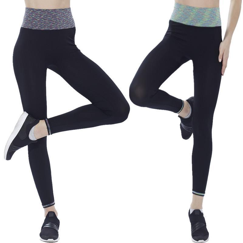 EP hoge taille stretch yogabroek dames geverfd sneldrogende training
