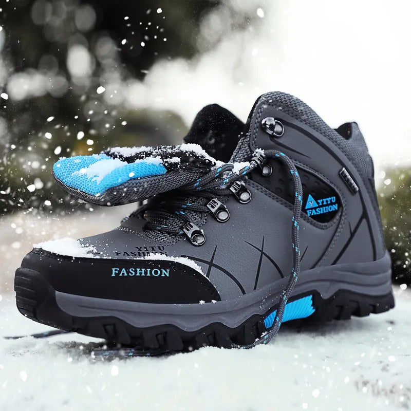 Merk Heren Winter Snowboots Waterdichte lederen sneakers Super warm