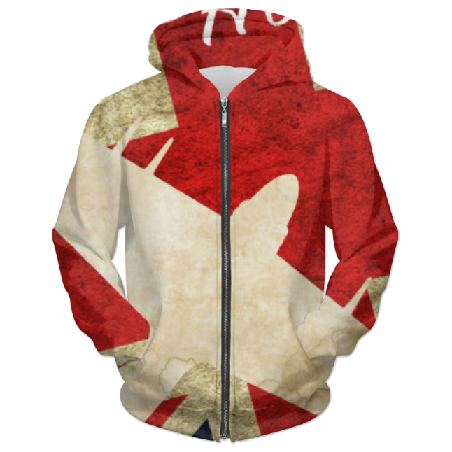 Hawker Typhoon Vintage WW2 UNISEX ZIP HOODIE