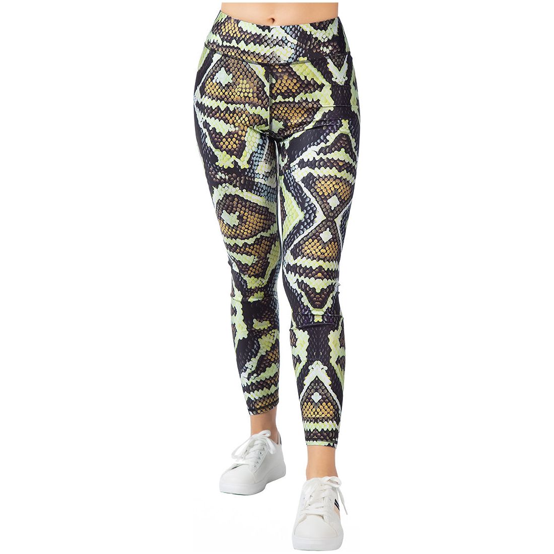High Waist Snake Skin Print Tights