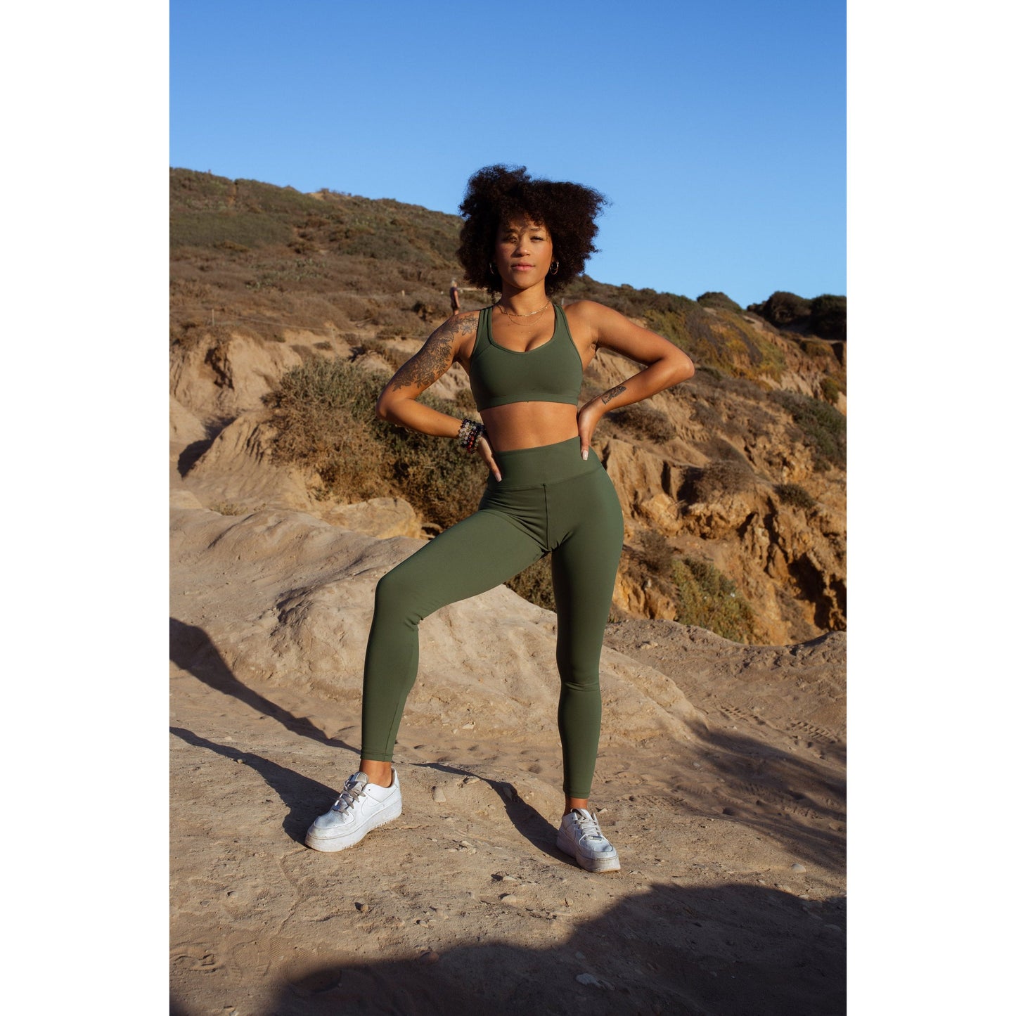 Prema Seamless High Rise Yoga Leggings-Green