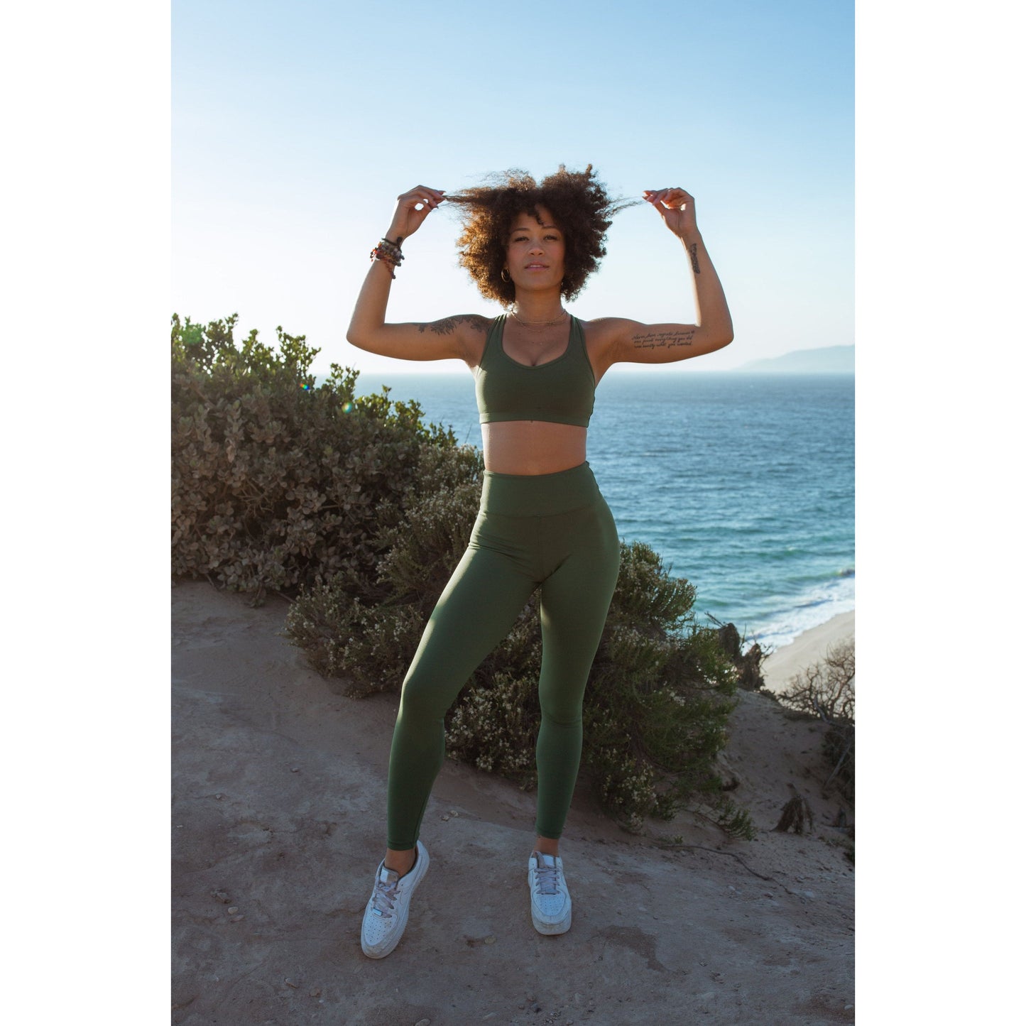 Prema Seamless High Rise Yoga Leggings-Green