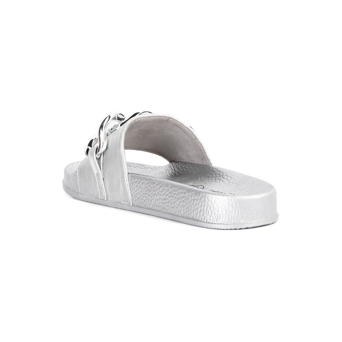 Ishtar Metallic Chain Metal Slid Flats
