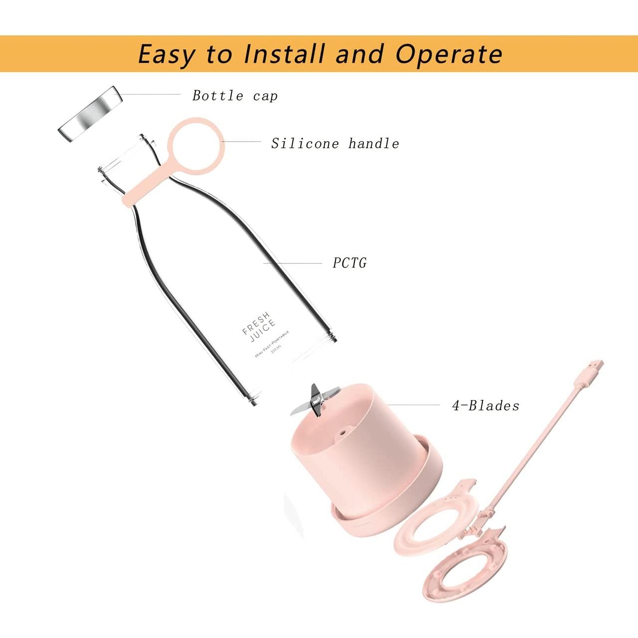 Portable On The Go Juicer Blender - Sportkyu
