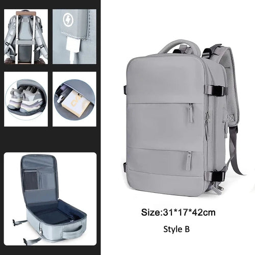 Extendible Travel Backpack Unisex Laptop Bag Women Large Luggage Bags - Sportkyu