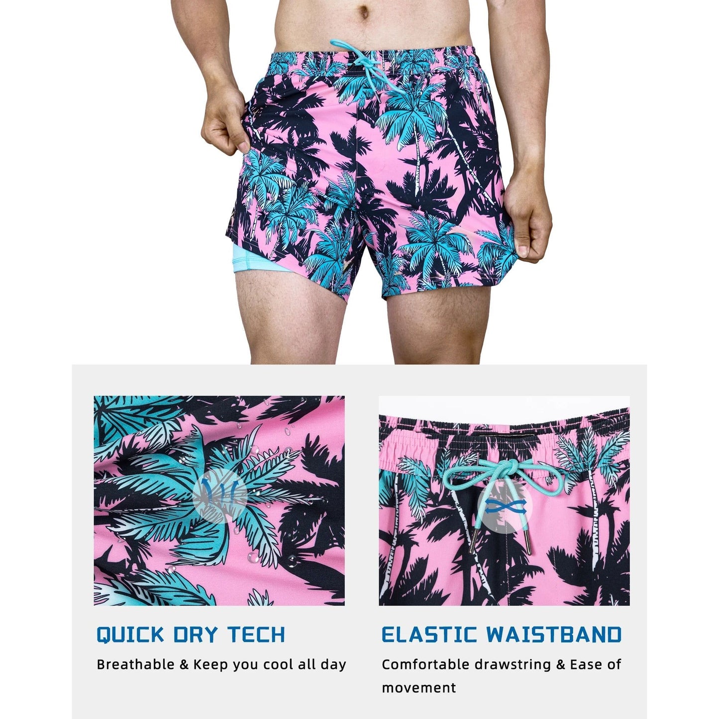 Mens Swim Quick Dry Beach Shorts - Sexikinis Swim