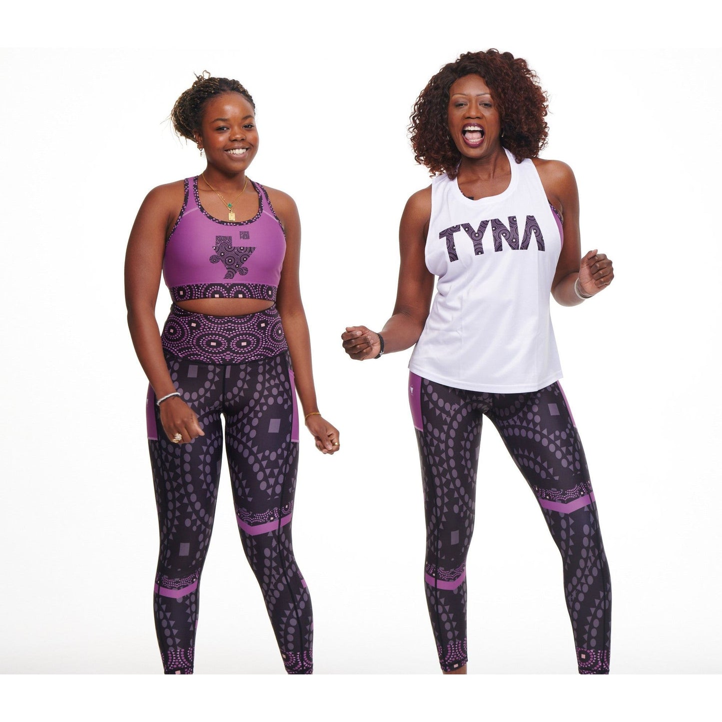 Signature On Purple Splash Leggings (Side Pocket)