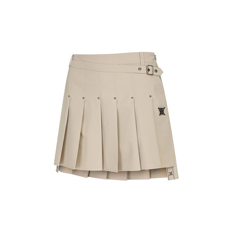 ANEW Golf: Women Buckle Decoration Pleats Skirt - Beige