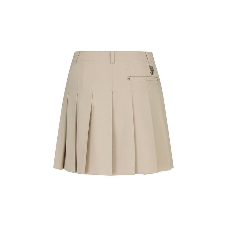ANEW Golf: Women Buckle Decoration Pleats Skirt - Beige