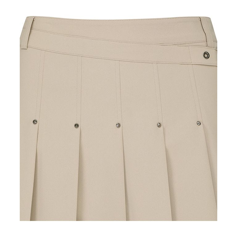 ANEW Golf: Women Buckle Decoration Pleats Skirt - Beige