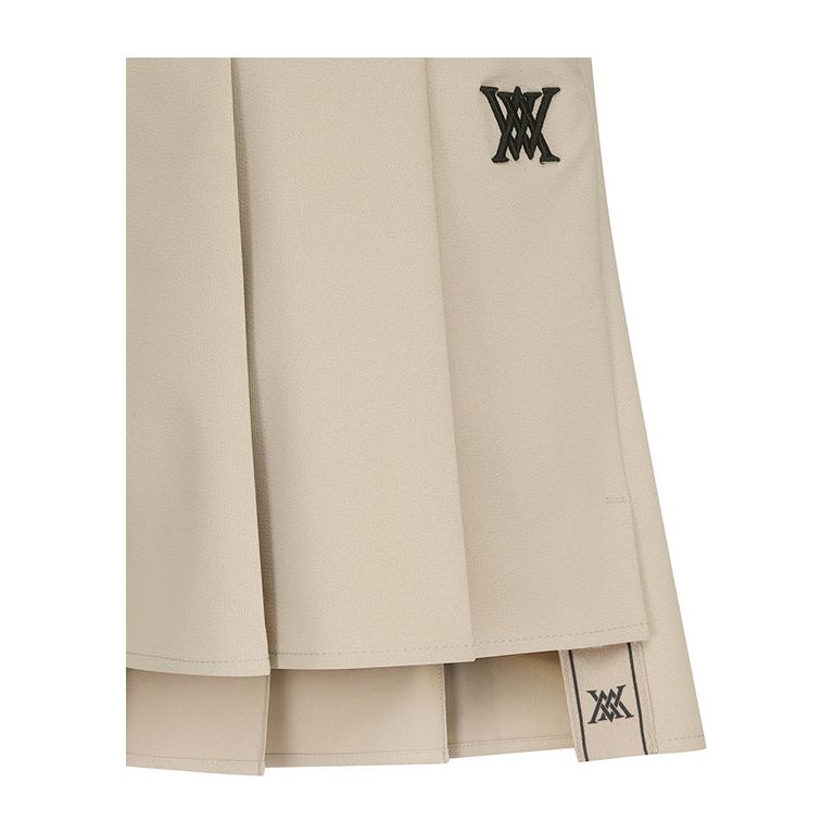 ANEW Golf: Women Buckle Decoration Pleats Skirt - Beige