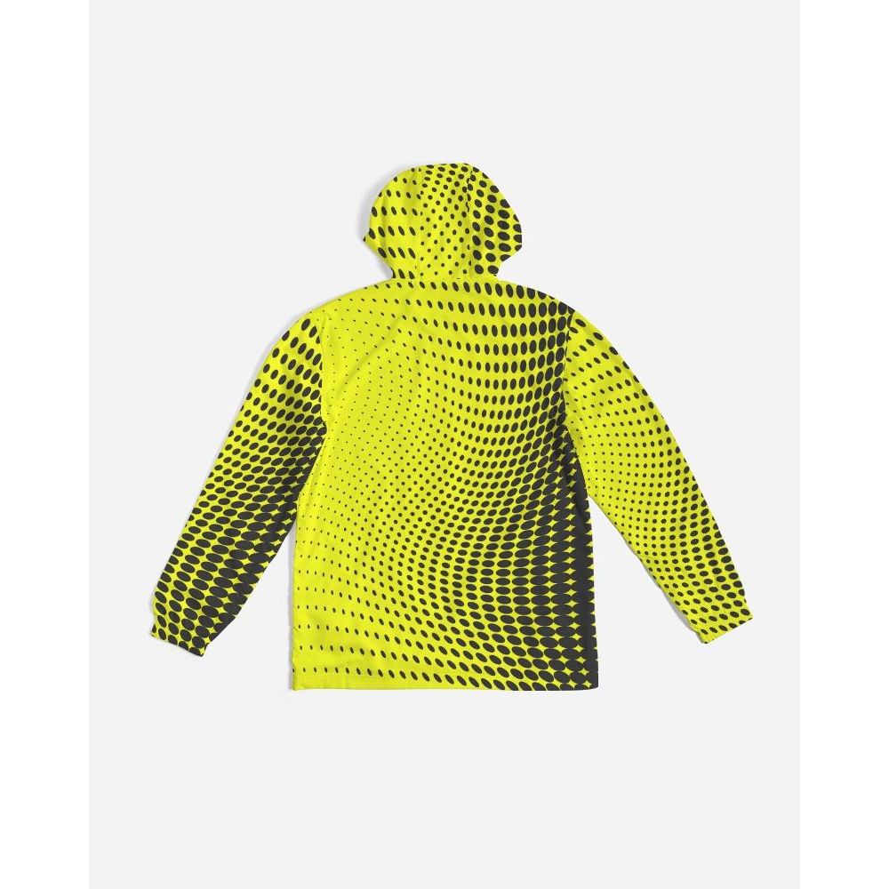 Mens Lightweight Windbreaker Jacket With Hood And Zipper Closure,