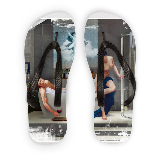 Slippers voor volwassenen in bad