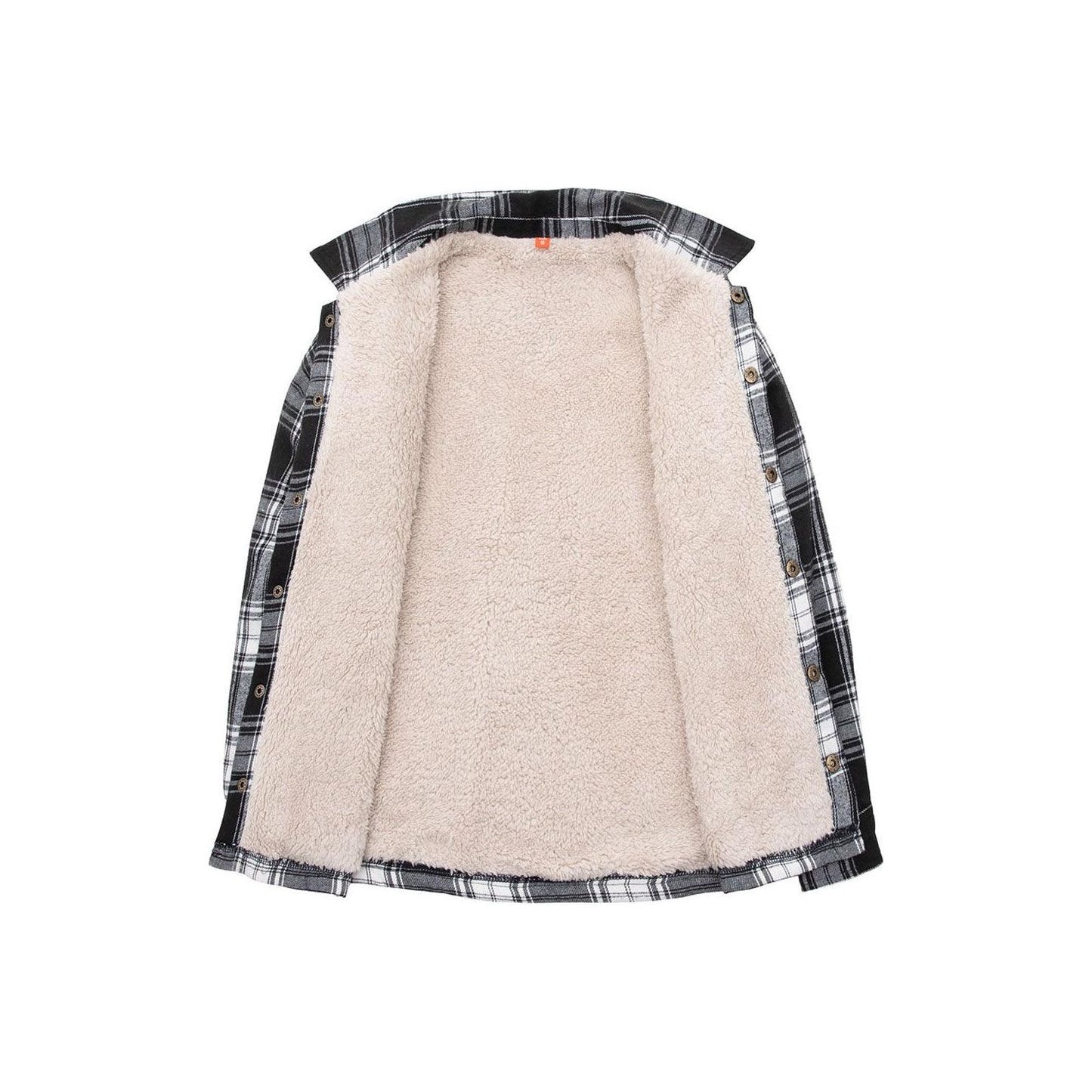 Boys and Girls Sherpa Lined Snap Plaid Shirt Jacket,Flannel Shacket