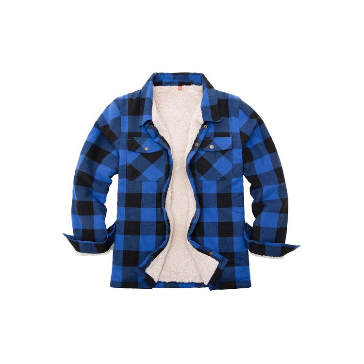 Toddler Boys and Girls Sherpa Lined Snap Flannel Shirt,Plaid Shacket