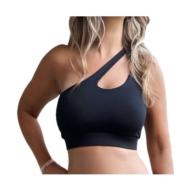 Aqua Sports Bra - One Shoulder