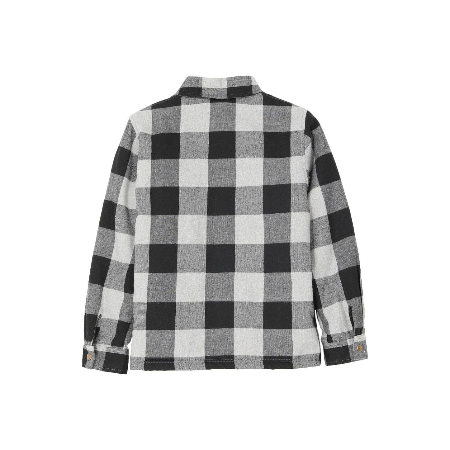 Toddler Boys and Girls Sherpa Lined Snap Flannel Shirt,Plaid Shacket