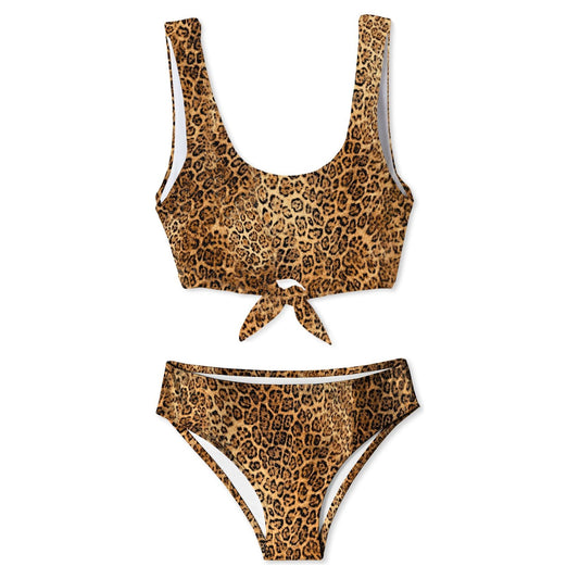 Cheetah stropdas bikini