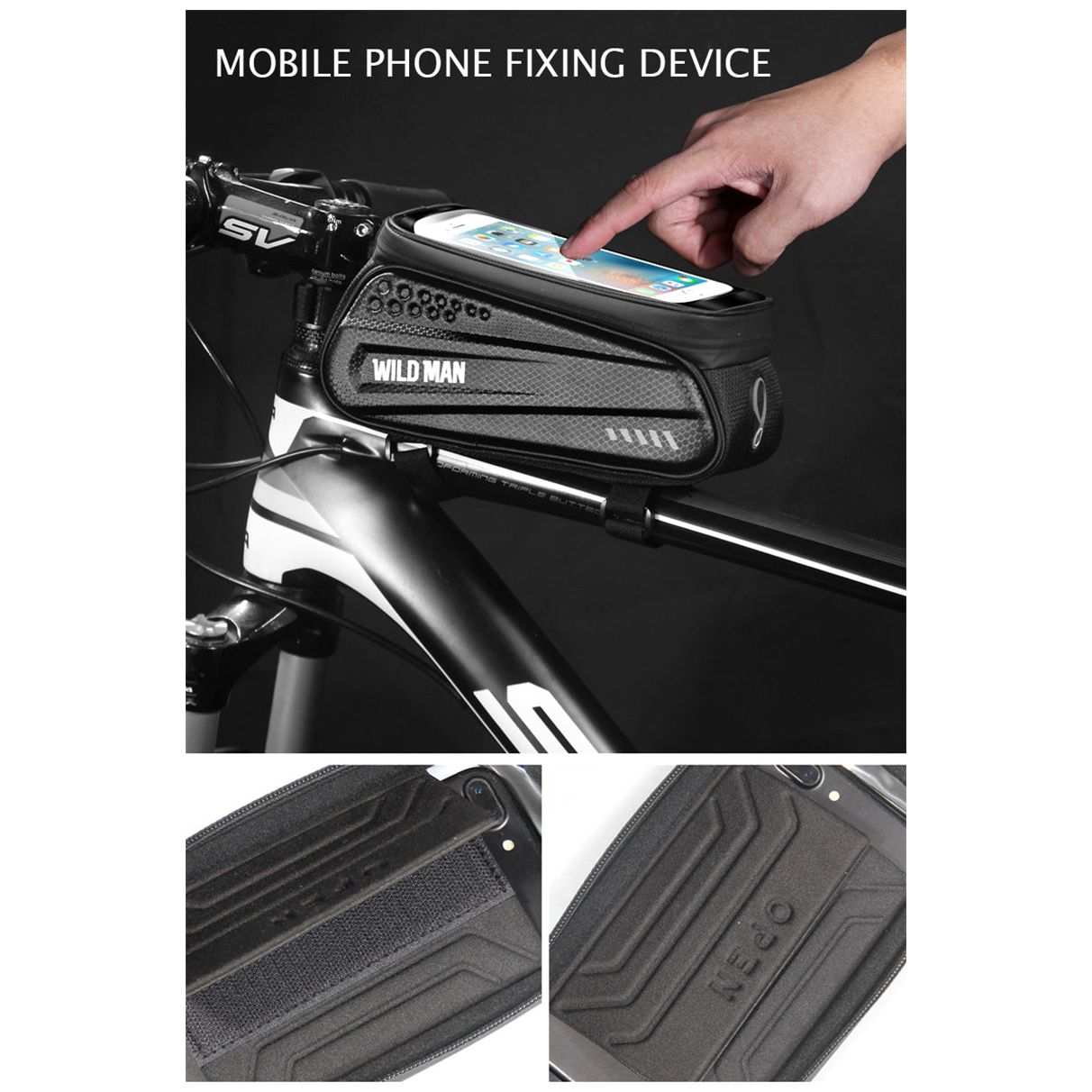 Rainproof Touch Screen Bag Bike Top Tube Mountain Bag