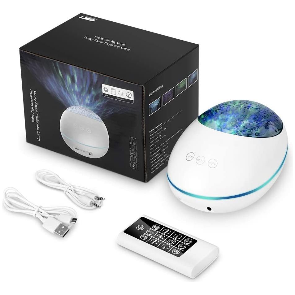 Portable Ocean Wave Projector Night Light Bluetooth Music Player