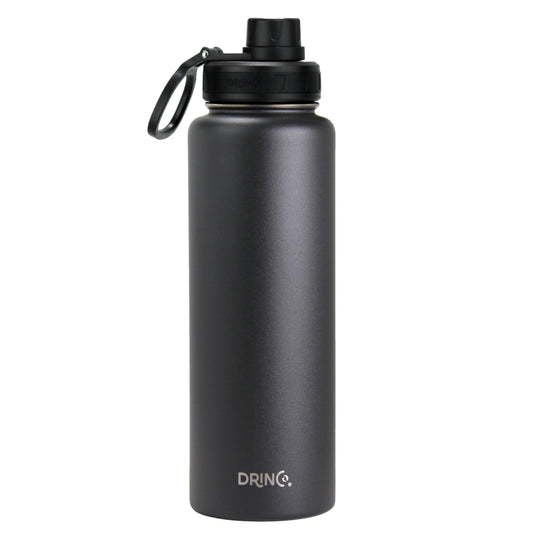 DRINCO® 40oz nerūdijančio plieno sportinis vandens butelis – juodas