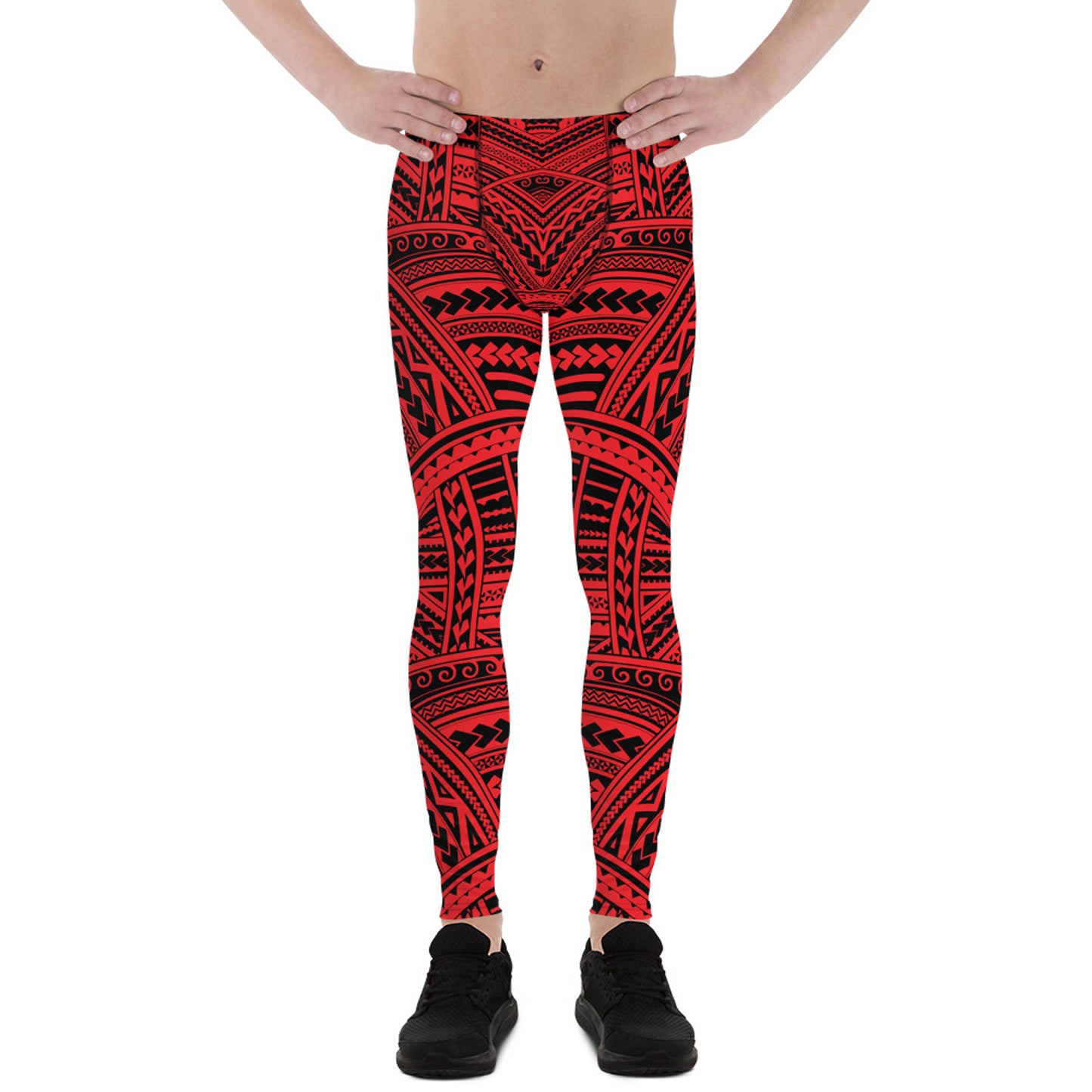 Rode Maori Tattoo-legging voor heren