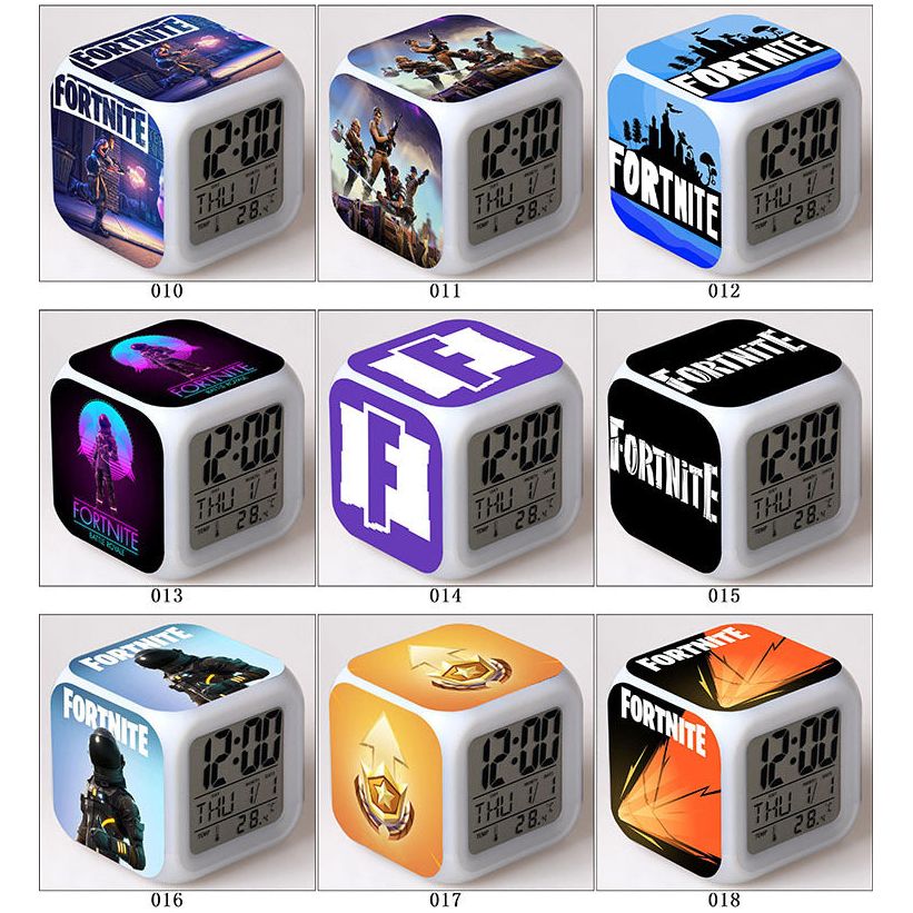 Fortnites Alarm Clock Colorful Flash Touch Lights